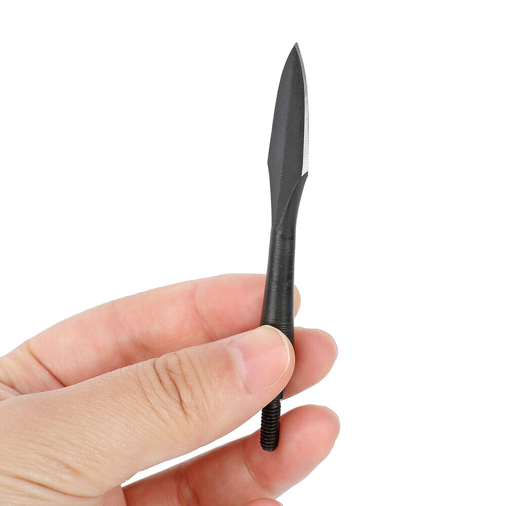 3pcs Broadheads Traditional Arrowhead Screw Tip Point Arrows Crossbow Archery Hunting